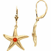 Starfish Earring Mountings Round Center