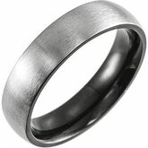 T52195 / Titanium / 8.5 / 6 Mm / Polished / Comfort-Fit Band With Black Pvd