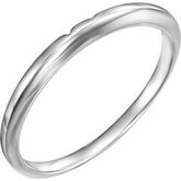 2mm Wedding Band for Comfort-Fit Solitaire Mounting