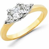 3 Stone Engagement Ring Mounting & Band