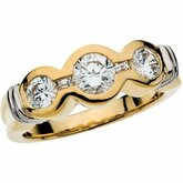 3-Stone Engagement or Wedding Band Mounting