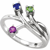 3-Stone Fashion Ring Mounting for Gemstones