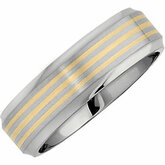 7.0mm Titanium Band with 14kt Yellow Inlay