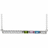 Accented Bar Family Necklace or Center