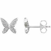 Accented Butterfly Youth Earrings