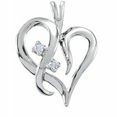Accented Heart Pendant Mounting