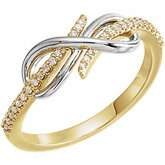 Accented Infinity-Style Ring