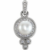 Accented Pearl Pendant or Dangle