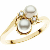Accented Ring Mounting Pearls