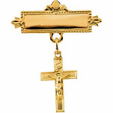 Baptismal Brooch with Crucifix