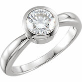 Bezel Set Solitaire Engagement Ring Mounting