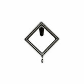 Cabochon Diamond-Shape Bezel Earring Top with Ring