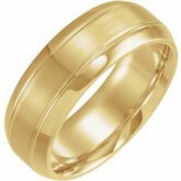 Carved Comfort-Fit Band with Satin Finish