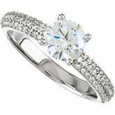 Diamond Engagement Ring or Semi-mount & Matching Band