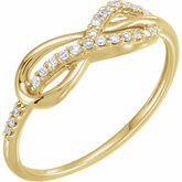 Diamond Infinity-Style Knot Ring
