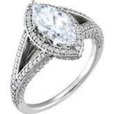Diamond Semi- Mount Engagement Ring or Band