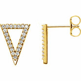 Diamond Triangle Design Earrings or Mounting
