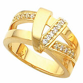 Double Band Fashion Ring Mounting