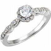 Halo-Styled Engagement Ring