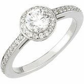 Halo-Styled Engagement Ring or Matching Band