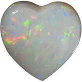 Heart Genuine White Opal