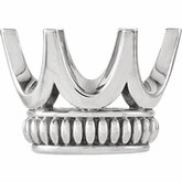 Oval 6-Prong Crown Design Setting for Earring Assembly