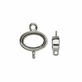 Oval Cabochon Bezel Intermediate Link with Rings