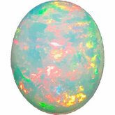 Oval Genuine White Opal (Black Box)
