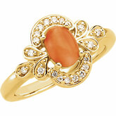 Oval Vintage Style Ring Mounting