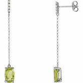 Peridot & Diamond  Earrings