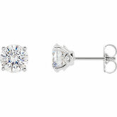 Round 4-Prong Solitaire Earrings
