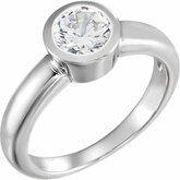Round Bezel Engagement Ring Mounting