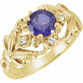 Round Openwork Accented Ring Mounting
