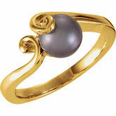 Scroll Design Ring Mounting for Pearl