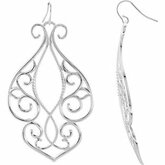 Scroll Earring Mounting for Diamonds
