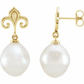 South Sea Cultured Pearl Earrings or Mounting