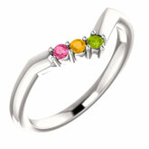 Stackable "V" Family Ring