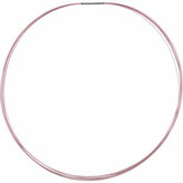 Stainless Steel/Pink Cosmos-Coated 7-Strand Chain .38mm