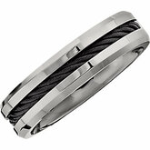 Titanium Band with Black Cable