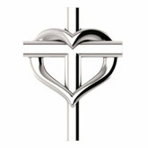 Youth Cross with Heart Necklace or Pendant