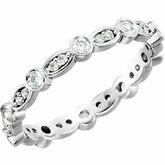 122373 / 14Kt White / Complete With Stone / 07.00 / Polished / 1/2Ctw Diamond Eternity Band