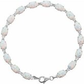 Created Opal Line Bracelet