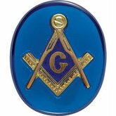 Oval Blue Masonic