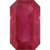 Emerald/Octagon Genuine Ruby