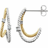 Diamond Rope Design Earrings
