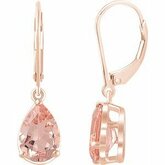 Solitaire Lever Back Earrings