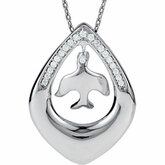 1/10 CTW Diamond Dove 18" Necklace