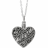 "Mom" Heart Ash Holder Necklace