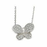 Cubic Zirconia Butterfly Necklace