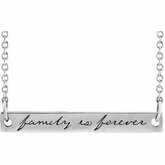 Family is Forever Bar Necklace